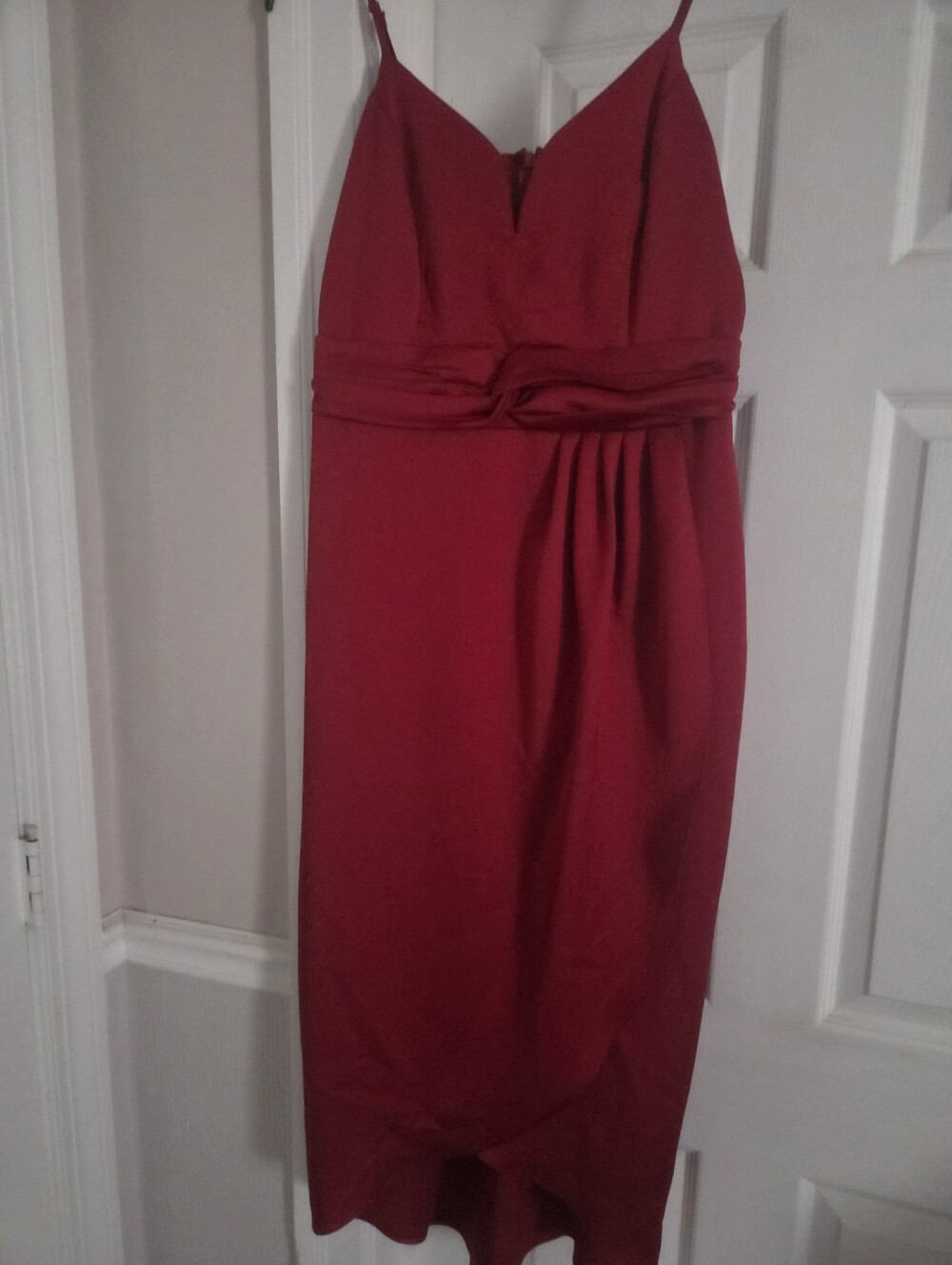 Express Red Spaghetti-Strap Midi Dress